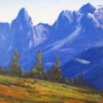 Graham Gercken, Australian, B. 1960, Cows Grazing In Canadian Rockies