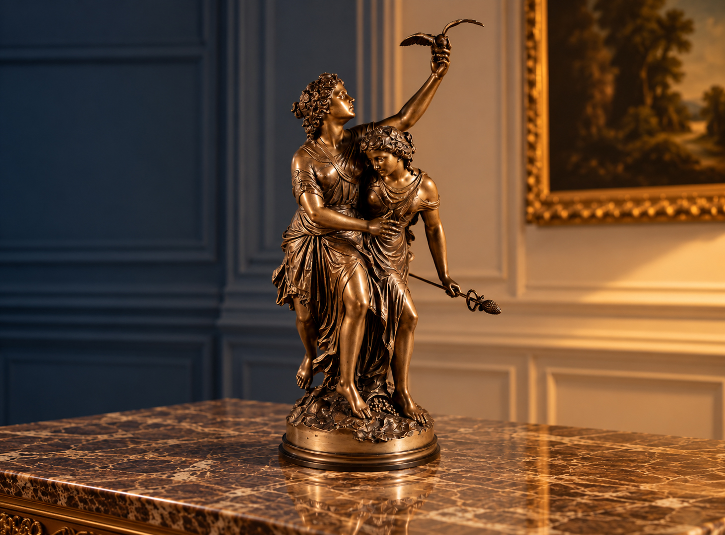 Bronze Figural Sculpture – Classical Allegory