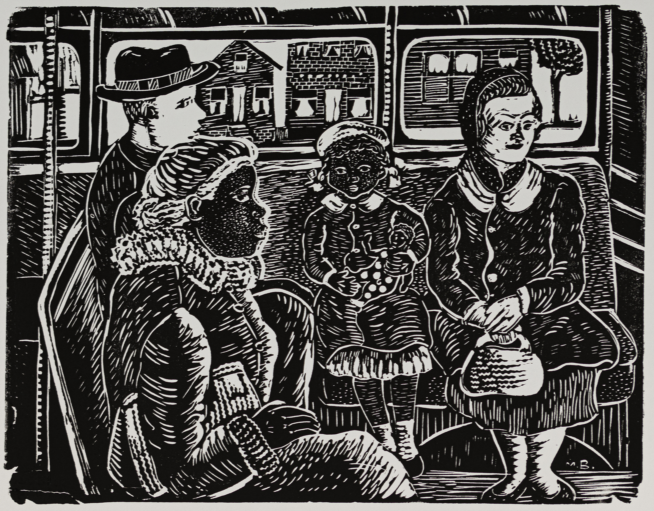 A Woodblock Print By Margaret Burroughs.