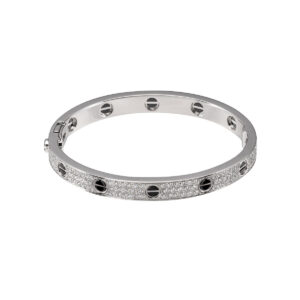 Cartier White Gold And Diamond-set Love Bracelet