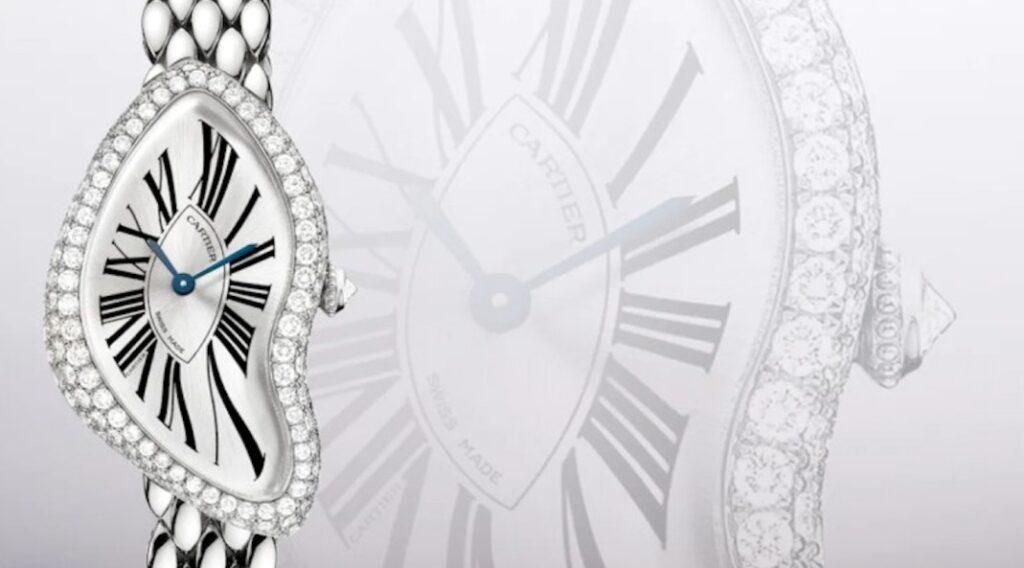 The most well-known of Cartier London's classic designs is perhaps the melting clock-adorned Cartier Crash from 1967, which was produced under Jean-Jacques Cartier's guidance.