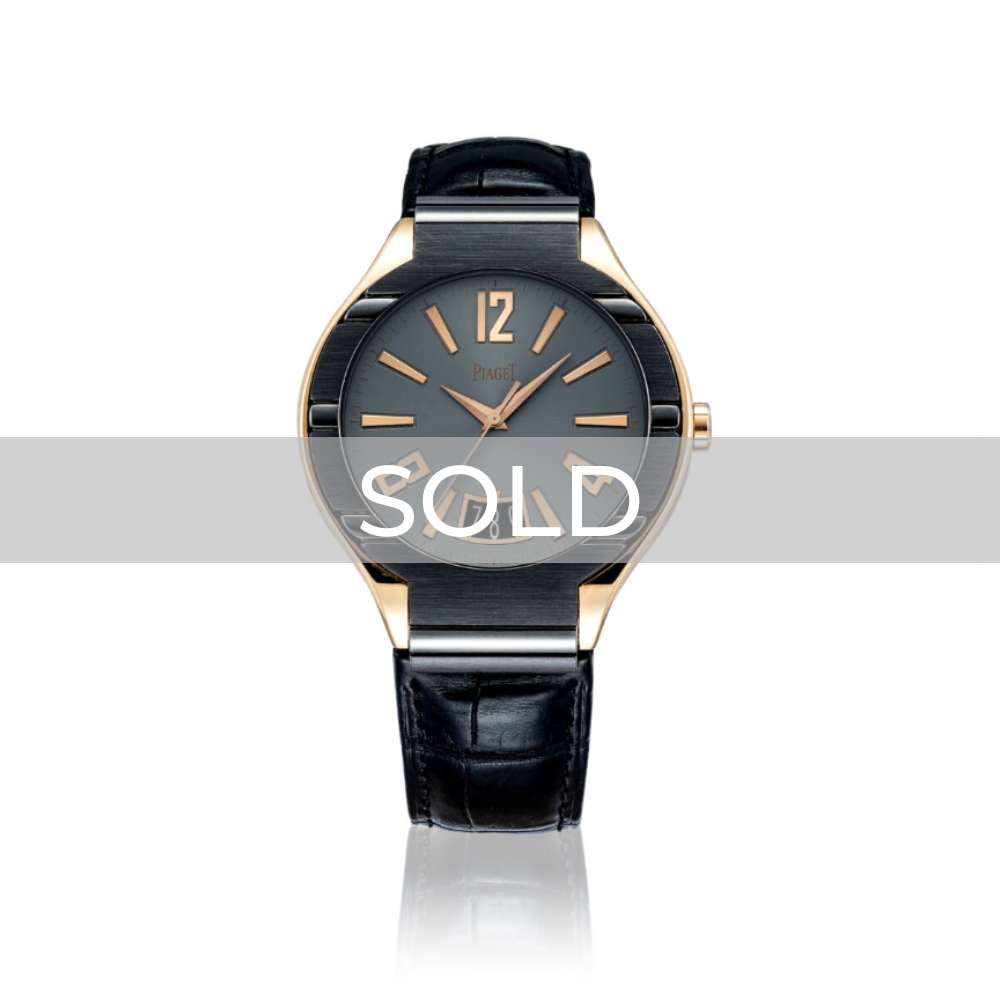 Piaget Grande Polo 18K 伯爵玫瑰金與鈦金屬腕錶
