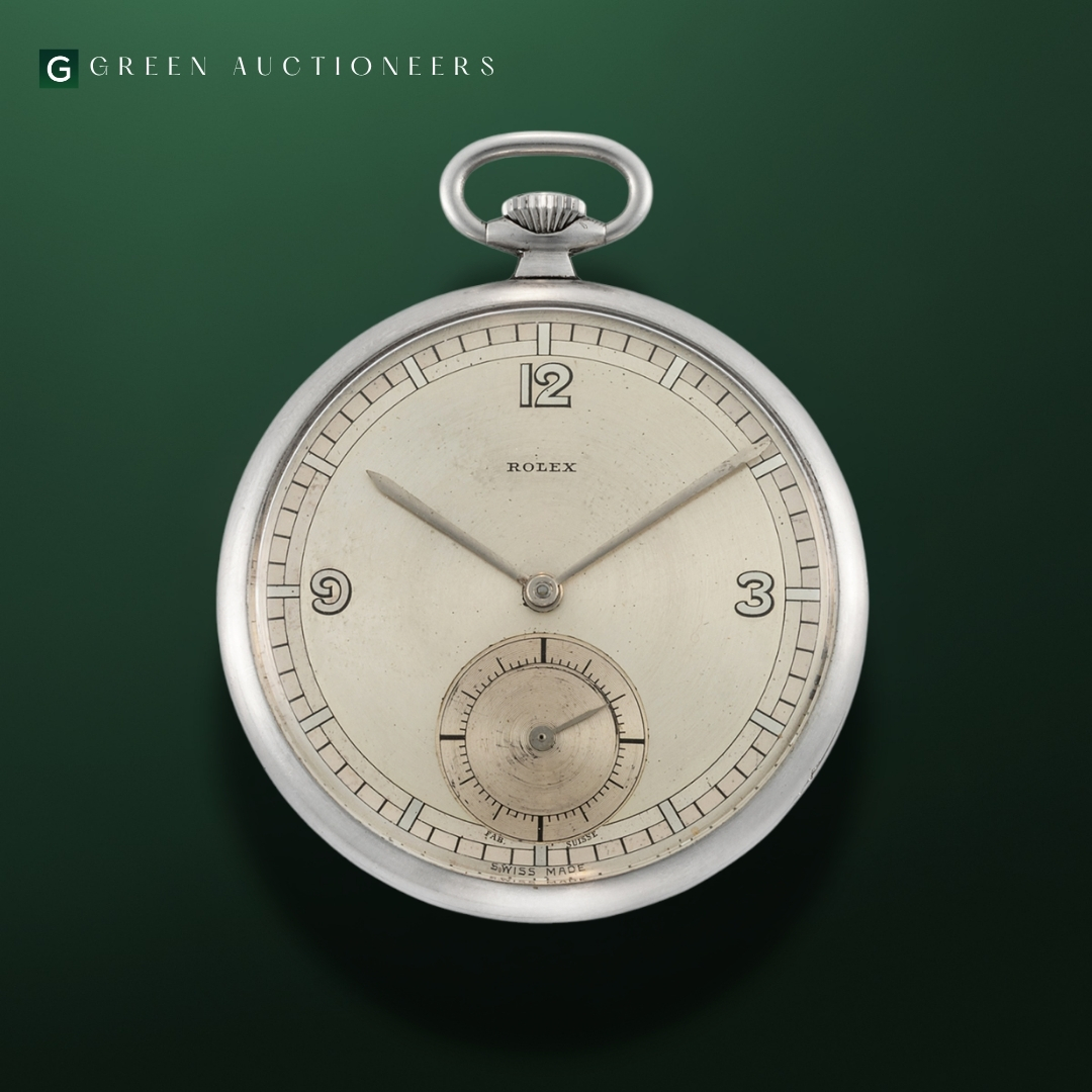 Rolex 勞力士 Reference 2168 裝飾藝術不鏽鋼古董懷錶（約 1930 年）