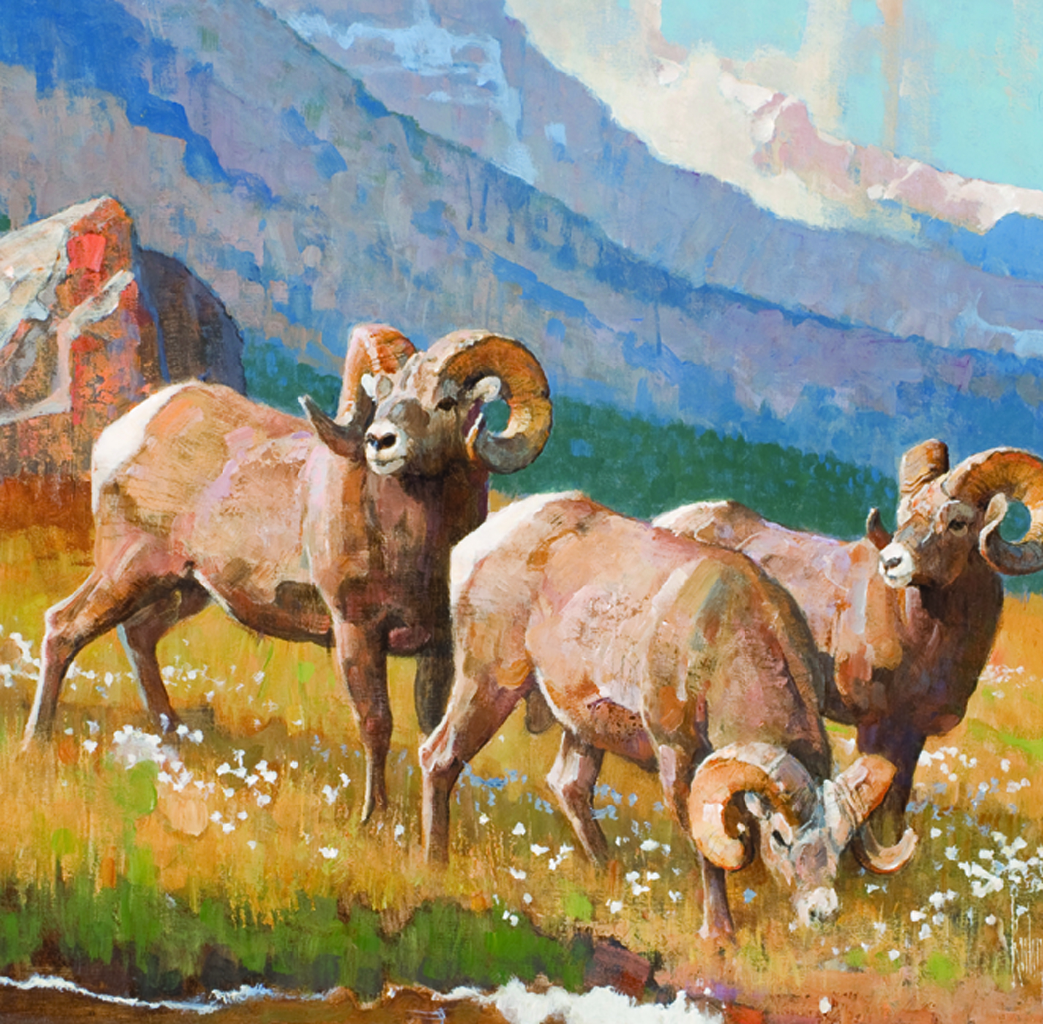 Kuhn-Bob-1920-2007-Rocky-Mountain-High-acrylic-on-board-18-x19-inches