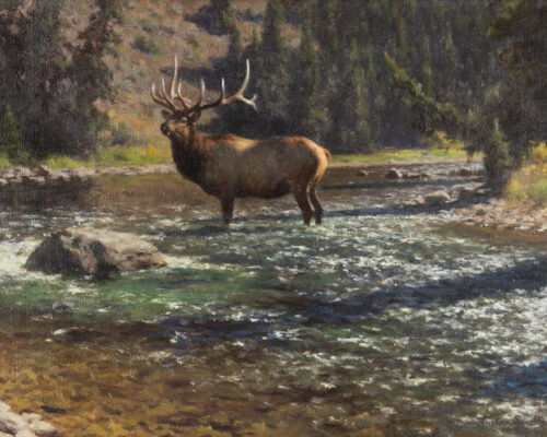 Tucker Smith Crossing The Hoback, 2010 Oil On Canvas 12 X 16