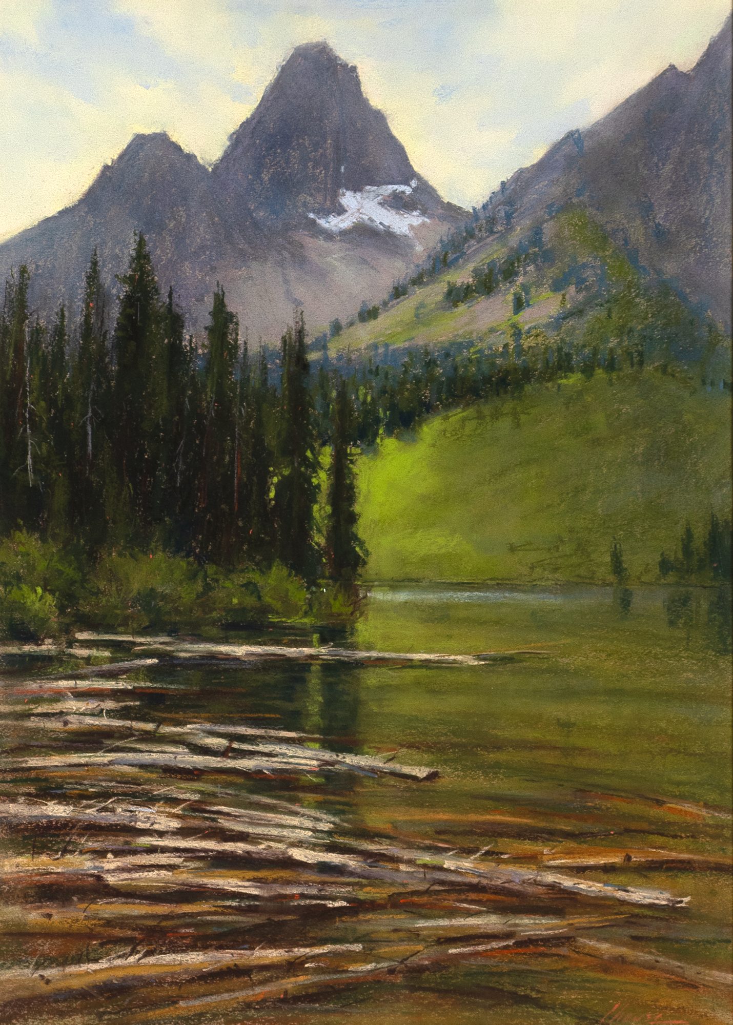 Lorenzo Chavez (1959- ) Mountain Driftwood pastel on paper 22 3/8 x 16 1/4