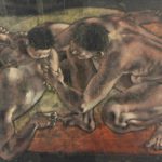 Mother, Father & Child, Oil On Panel. Sold For $8,450