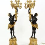 Pair Floorstanding Venetian Blackamoor Candelabra. Sold For $3,675