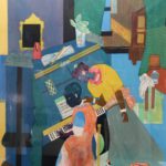 Romare Bearden, Am., 1911-1988, Piano Lesson, Color Lithograph