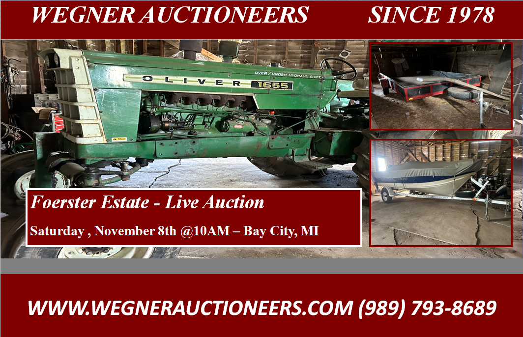 Foerster Trust – LIVE AUCTION –  Personal Property Auction – 11/8 @10 AM